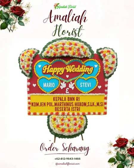 Papan Bunga Pernikahan Balida